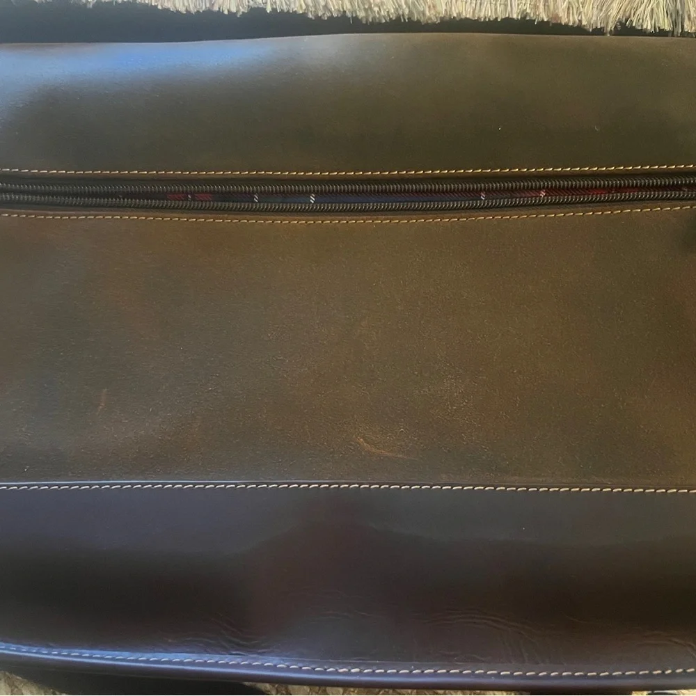 Baron Sweden Luxury Leather Briefcase Laptop Carry On Satchel New With Tag